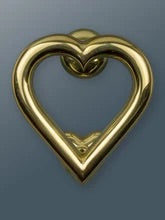 Brass Love Heart Door Knocker - Brass Finish