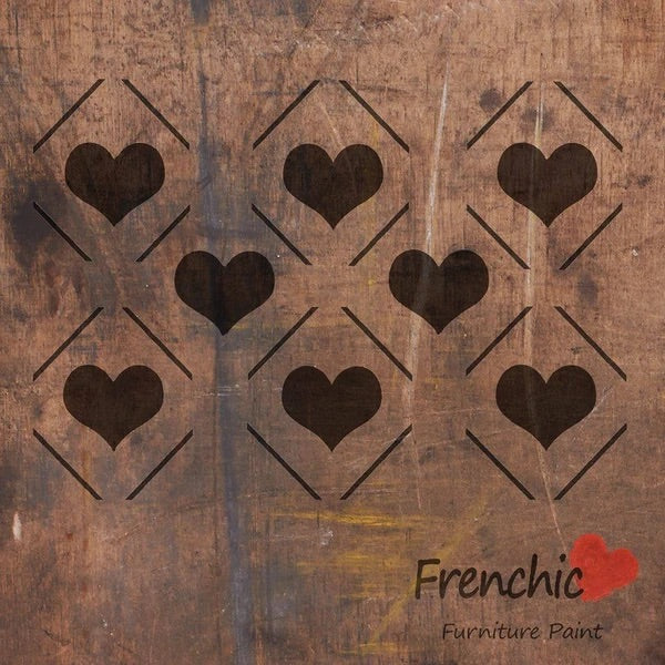 Diamond Hearts Stencil