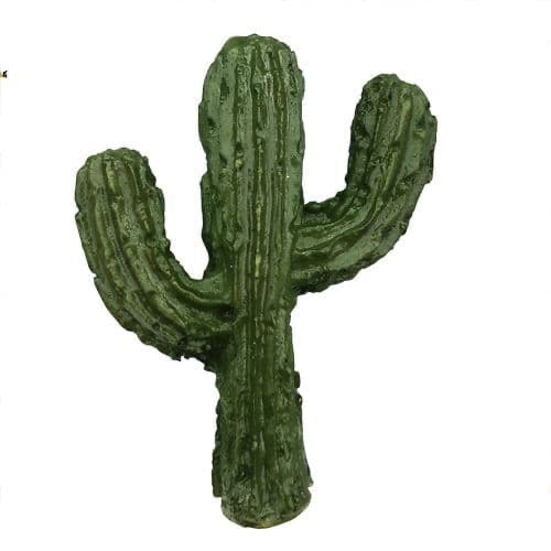 Dark Green Resin Cactus