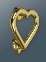 Load image into Gallery viewer, Brass Love Heart Door Knocker - Brass Finish
